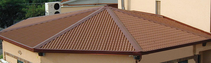 Lamiera ondulata finto coppo copertura tetto